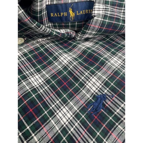 Polo Ralph Lauren Shirt Mens Large L Tartan Plaid Button Up Long Sleeve - Picture 2 of 4